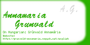 annamaria grunvald business card