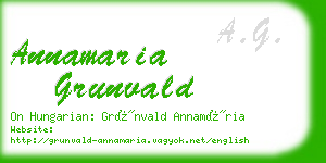 annamaria grunvald business card